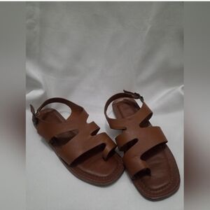Elegant Brown Leather Sandals